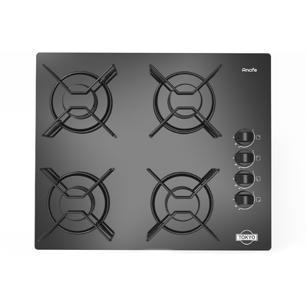 ANAFE TOKYO A GAS COOK 4 HORNALLAS VIDRIO TEMPLADO C ENCENDIDO