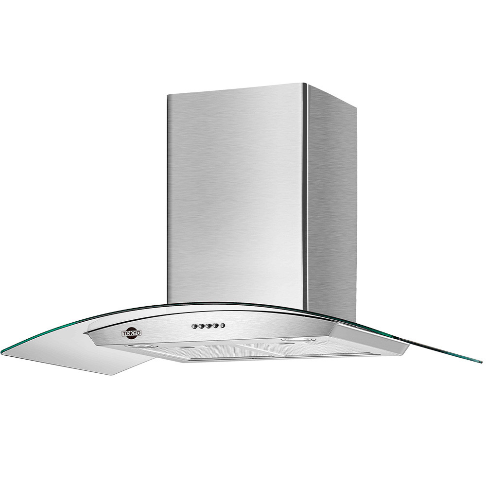 CAMPANA VIDRIO CURVO INOX TOKYO VIDRIO CURVED90 5/6H- NGO