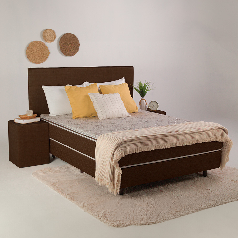 BASE SOMMIER NOGAL CALMA 160X200 MARRON CHOCOLATE- NGO