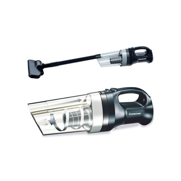 ASPIRADORA PARA AUTO CYCLONIC CONSUMER 150W SIN BOLSA 0.5L