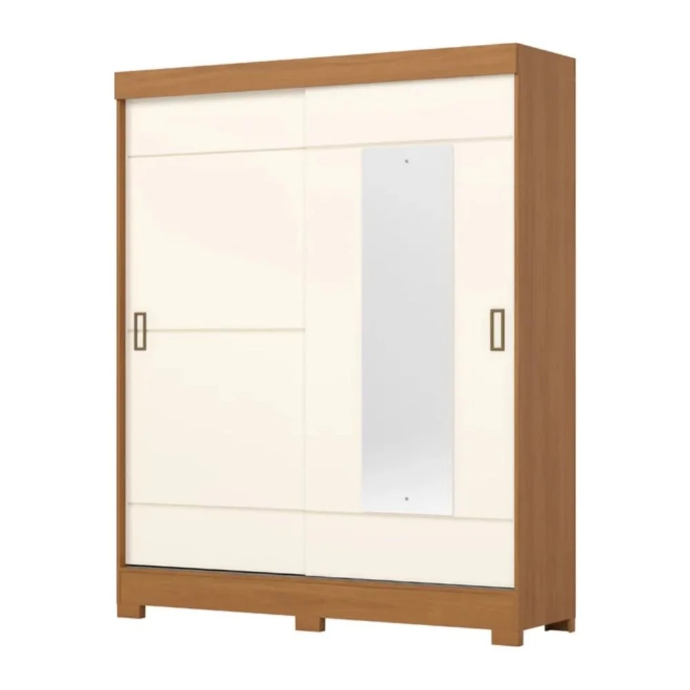 ROPERO BRIZ B66 2P CORREDIZAS CANELA OFF WHITE