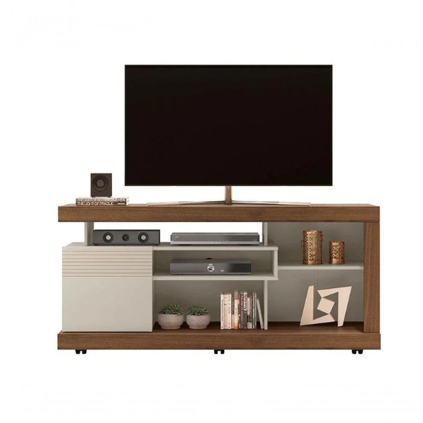 RACK GRAMADO P/ TV HASTA 65 FREIJO/ OFF WHITE MOVELMAX