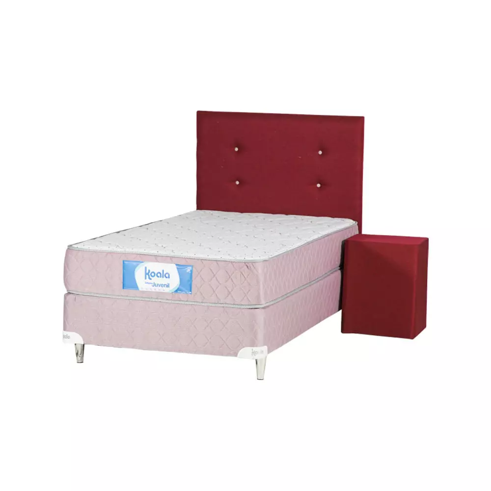SOMIER COMPLETO LINEA JUVENIL 1.00X1.90 NENA KOALA