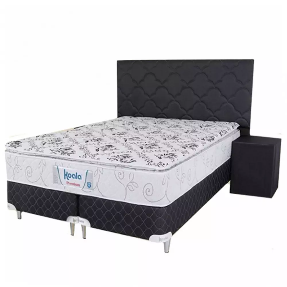 SOMIER COMPLETO KOALA PREMIUM 1.80X2.00 BASE DIVIDIDA + 2 ALMOHADAS