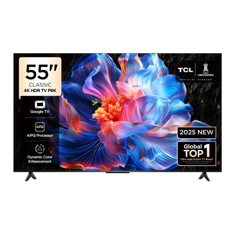 SMART TV TCL 55 55P6K GOOGLE TV 4K UHD HDR FRAMELESS- CPH