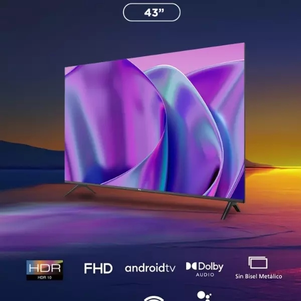 TV TCL SMART 43 ANDROID 2K FHD FRAMELESS 43S4500A WIFI DOLBY AUDIO