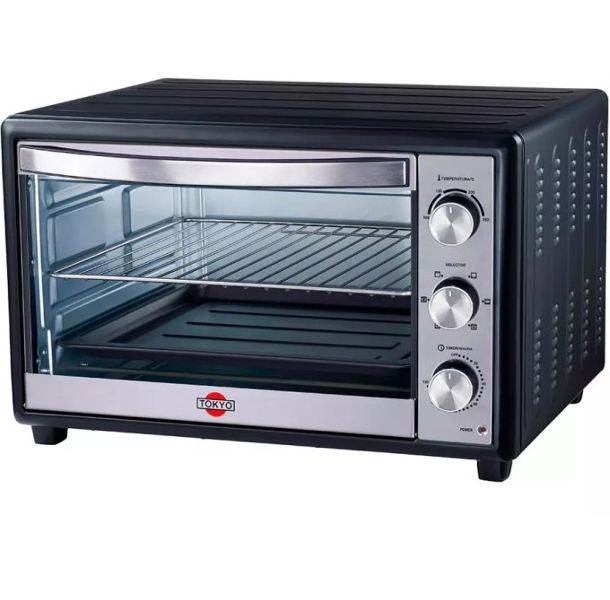 HORNO ELECTRICO TOKYO LISTO PLUS 66 LTS NEGRO 2REJ/1BAND