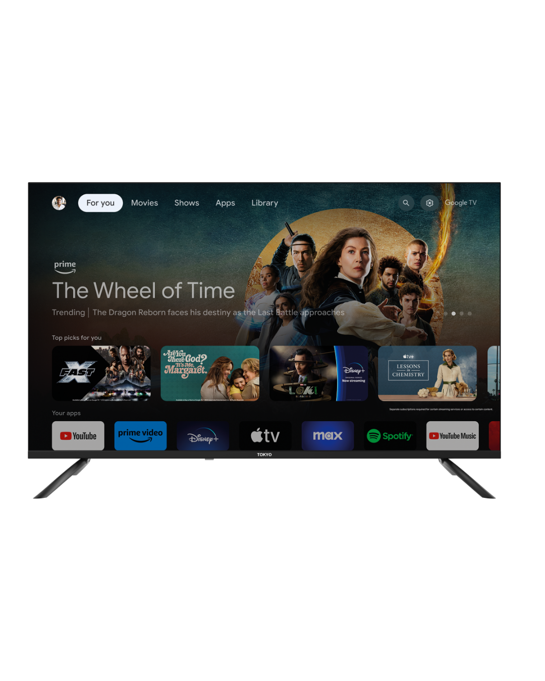 TV TOKYO SMART 55 GOOGLE 4K FRAMELESS C/CHROMECAST INCLUIDO IN QLED